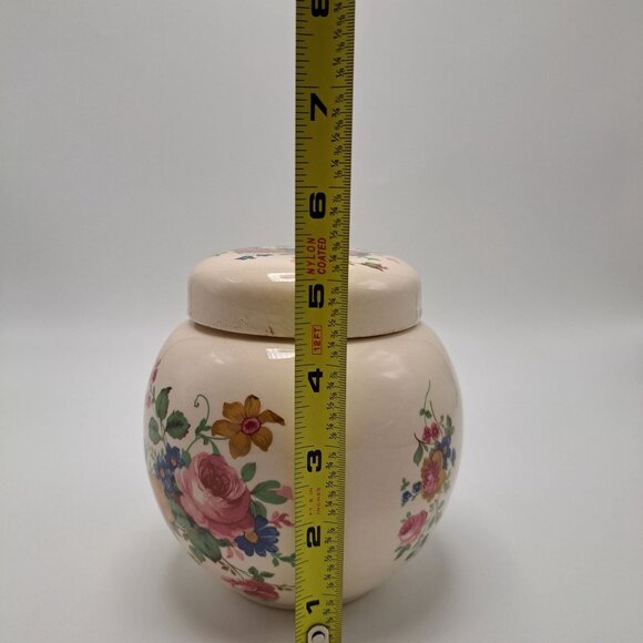 Sadler England Floral Design Ceramic Ginger Jar Lidded Storage Dish - Picture 16 of 16
